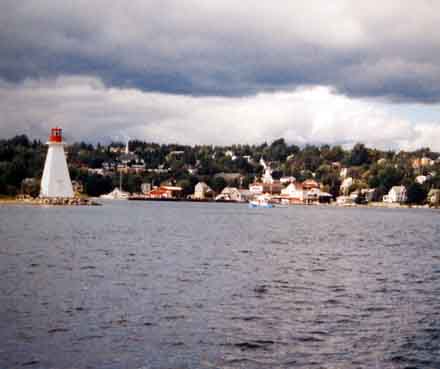 disabled travelers in wheelchair at harbor nova scotia canada